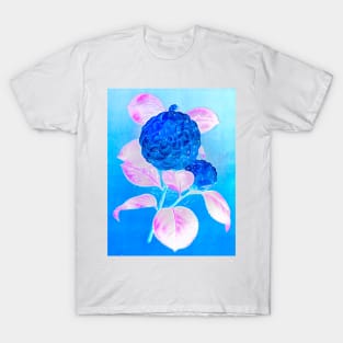 blue flower rose flowers T-Shirt